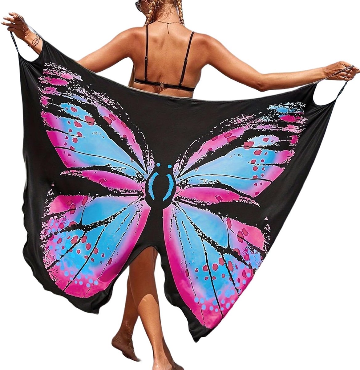bikini cover-up, zomer strandponcho, strandlaken, wikkelrok - hoogwaardig rayon - zacht en licht