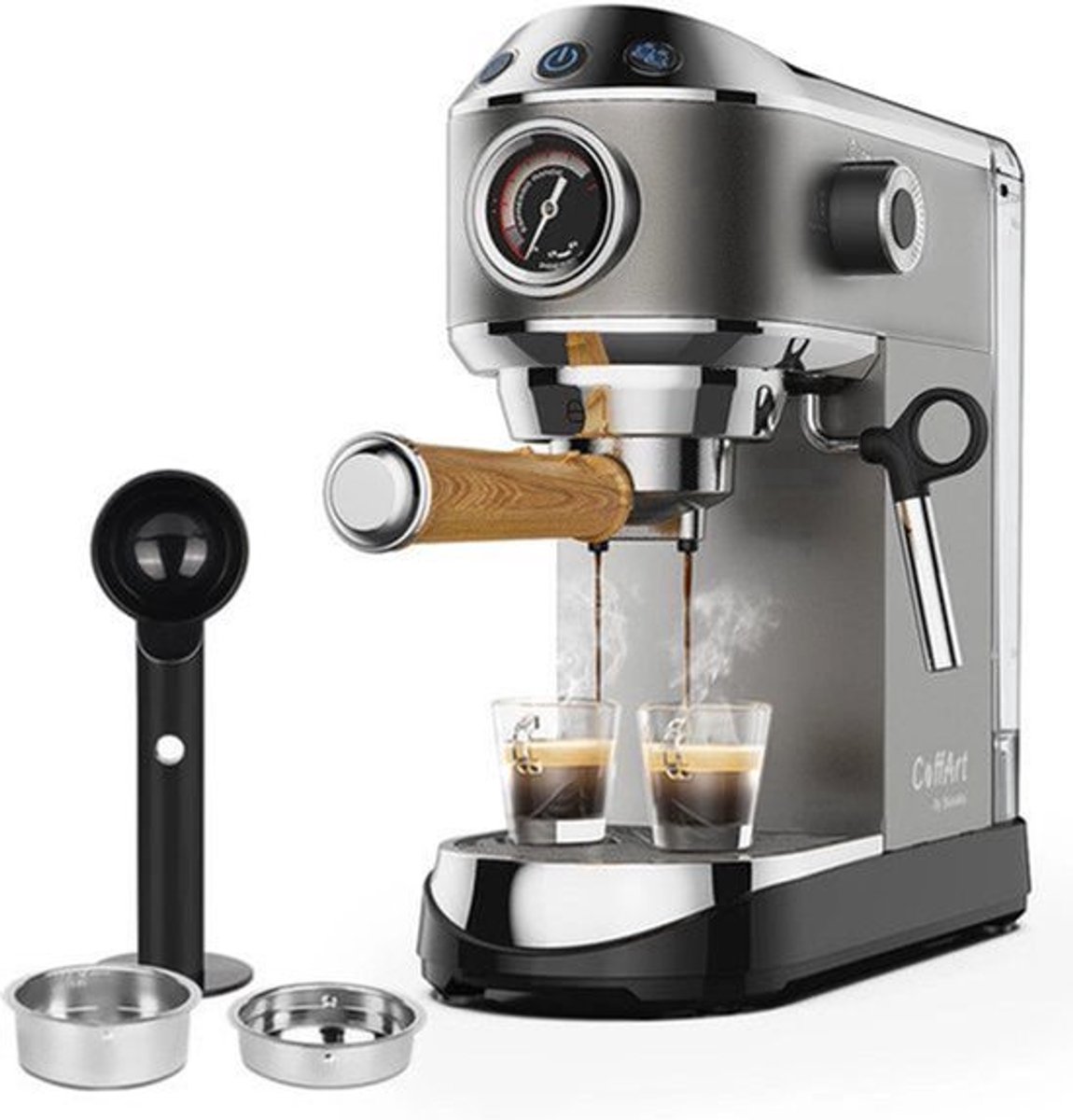 Espressomachine – Semi-Automatische Koffiemachine – Espresso Maker – Koffiezetapparaat – 20 Bar Pompdruk – 1,1 Liter Waterreservoir