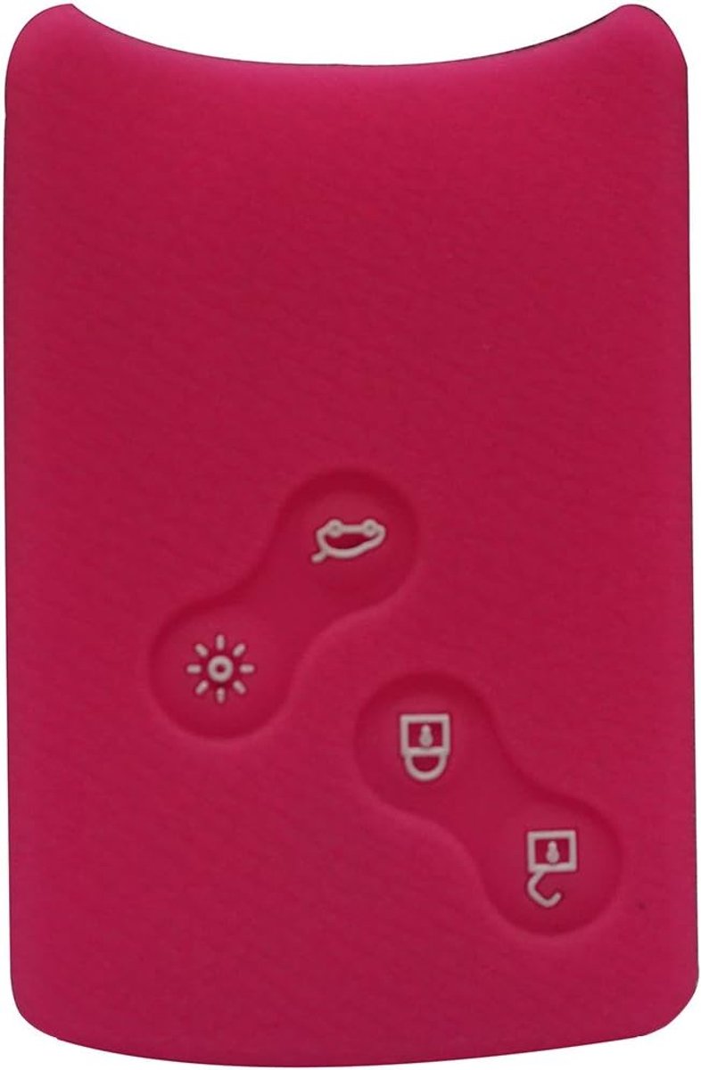 Key Cover voor de auto, 4 toetsen, voor Renault Clio Scenic Megane Duster Sandero Captur Twingo Koleos afstandsbediening (roze-rood)