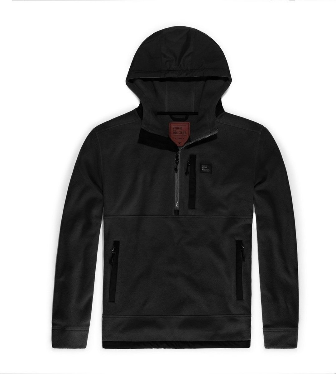 Vintage Industries Fleecep-trui Vinson -fleece met holle vezels Zwart