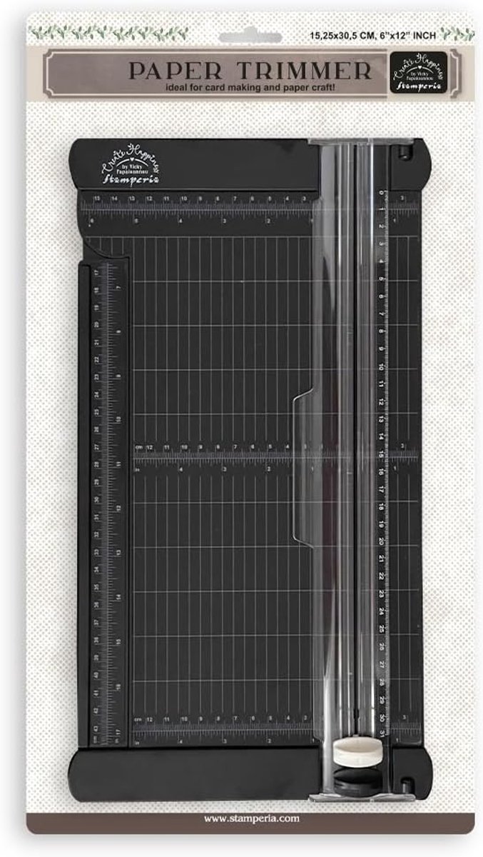 Papieren trimmer voor scrapbooking en kaarten maken, stevig snijplatform met imperiale en metrische afmetingen, inclusief twee reservebladen