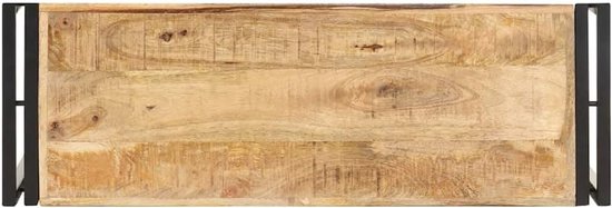 Console Mango 90x30x75 cm, wandtafel met planken — afbeelding 4
