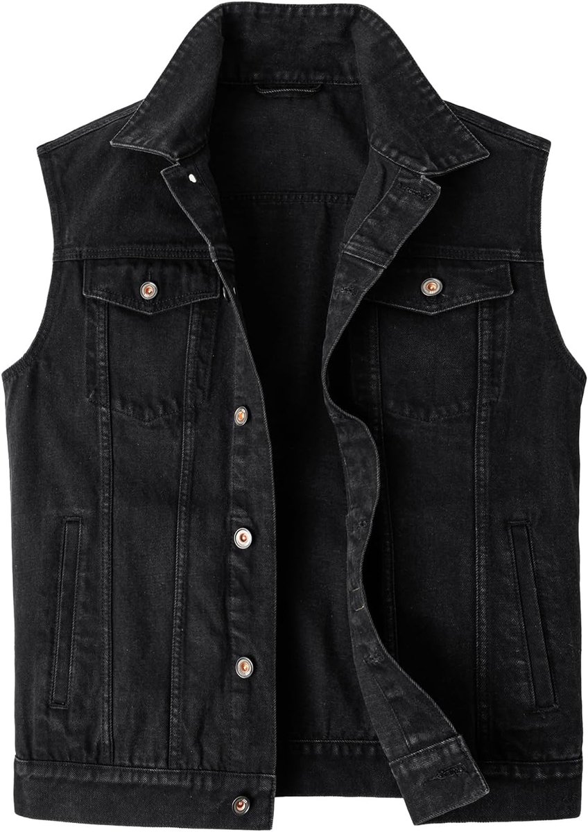 Denim Vest Korte Mouwloze Spijkerjas Vintage Mouwloos Mode Casual Biker Denim Motorjas Motorjas