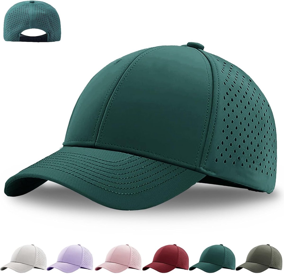 Herenpet voor de zomer, ademend, waterdicht, vizier voor heren, ideaal voor sport, golf, tennis, voor dames en heren