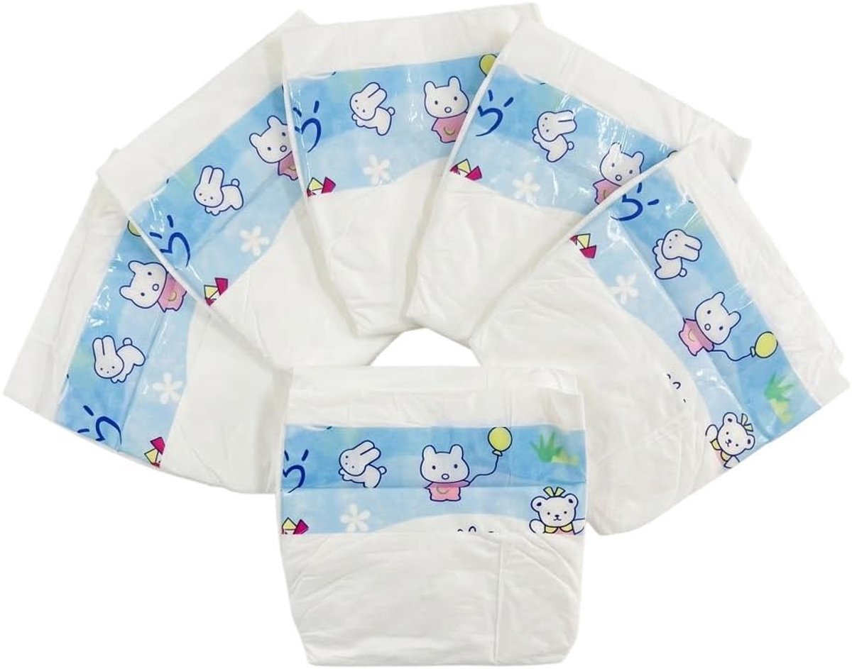 Scnbom Reborn Baby Poppen Luiers voor 18-24 inch Pasgeboren Pop Accessoires 6-Delig Pack