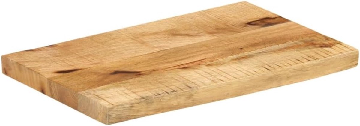 Tafelblad blad voor doe-het-zelvers, werkbladen, tafels en vensterbanken, 50 x 20 x 2,5 cm boomrand massief hout ruw mangohout