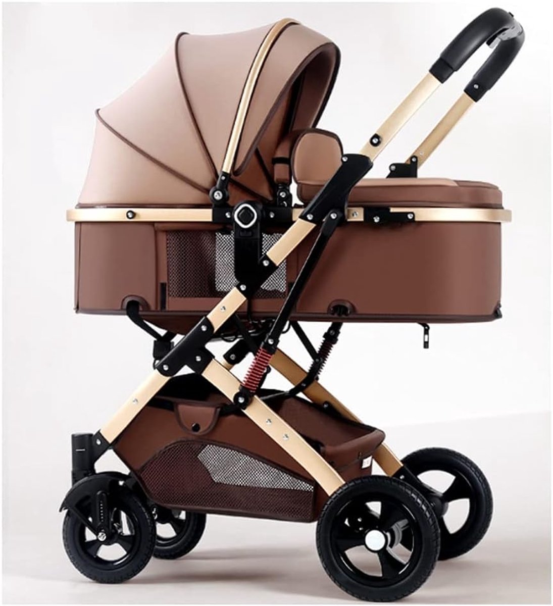 Buggy wandelwagen, zit- en ligstand, lichtgewicht, compact, schokdemping, tweerichting, geschikt voor pasgeborenen