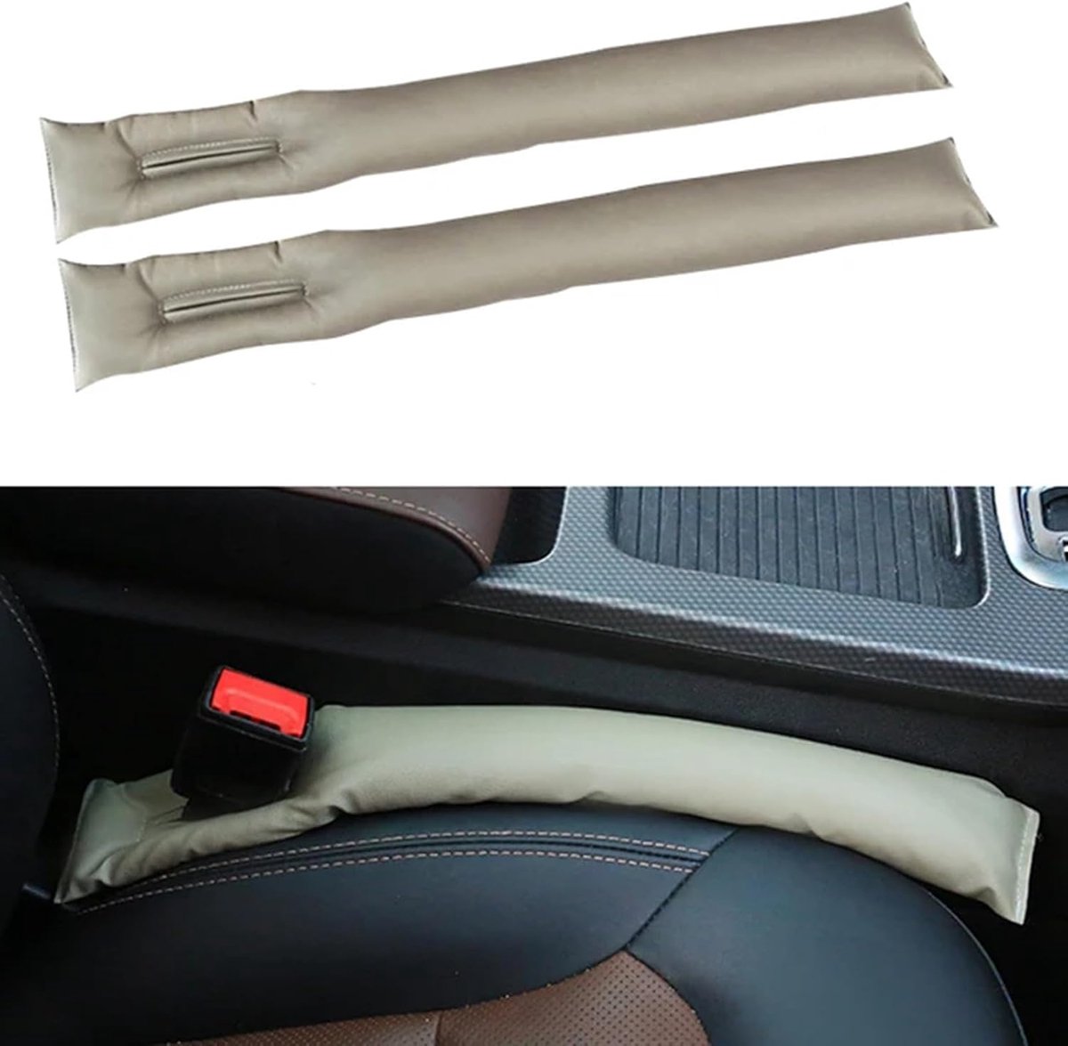 Autostoelvullers voor Scenic/Taliant/Talisman/Twingo/Wind/Zoe, zijdelingse stoelvulling voor autostoel, valbestendig, grijs, 2 stuks