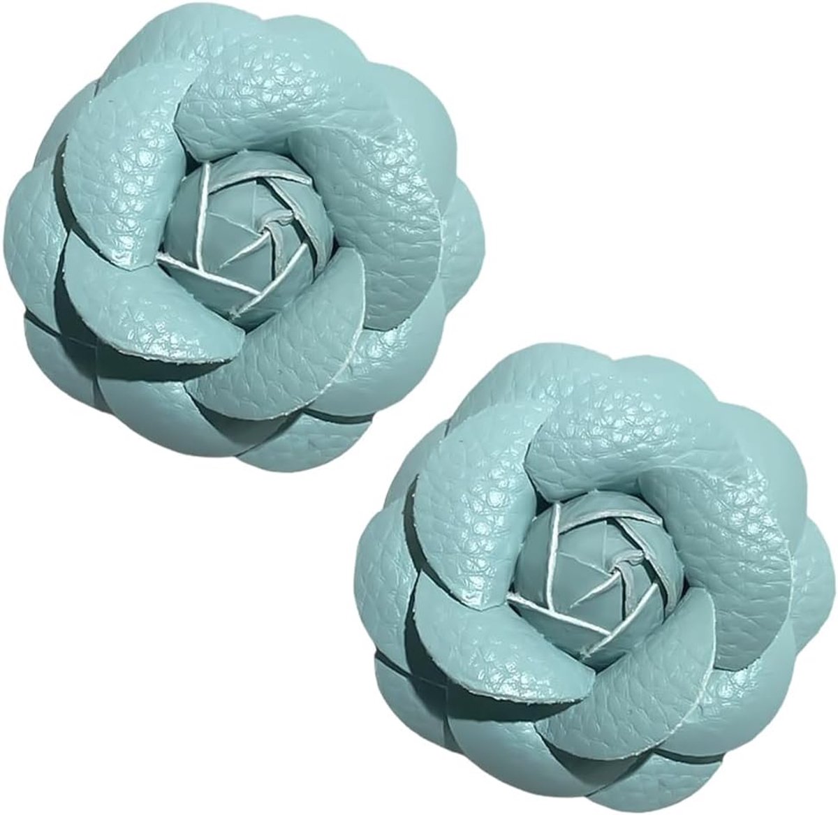 2 stuks rozenversieringen van kunstleer voor schoenen, bloemensieraden van rood leer, voor sandalen, elegante schoenclips, camelia-broches, kralen voor tassen