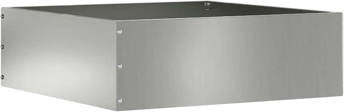Gazonrand zilver 40 x 40 x 13 cm verzinkt staal, gazonrand perkrand voor tuinbed paden gazonrand voortuin 874712