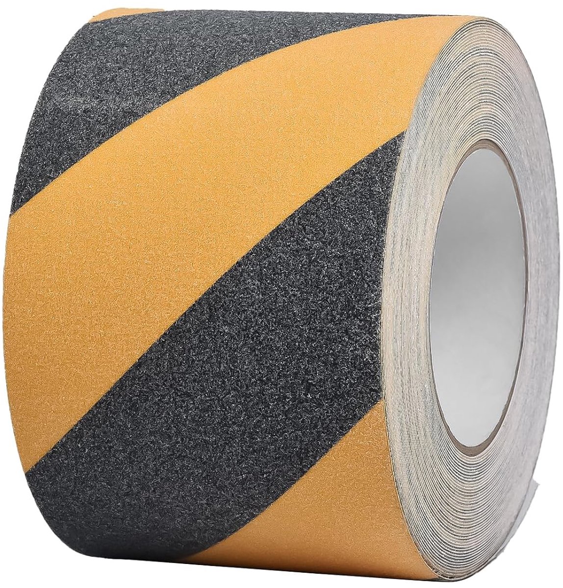 Antisliptape, 1 rol trap anti-slip stroken, 10 cm x 15 m, zwart-geel
