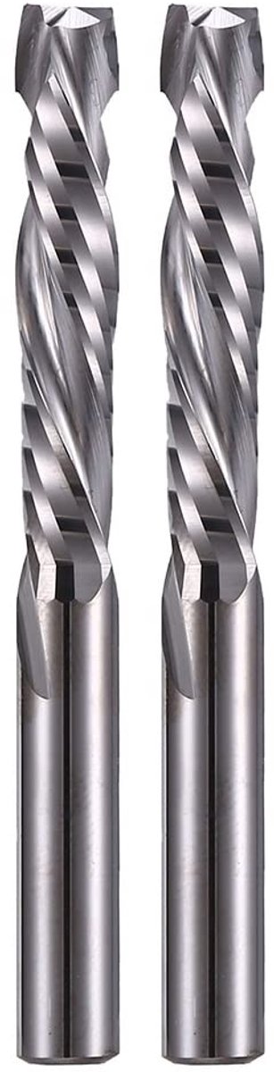 Spiraalsnijder met 6mm Snijdiameter, CNC Frees voor Houtbewerking en Graveren, Set van 2 Stuks, Precisie Gereedschap voor Houtbewerking