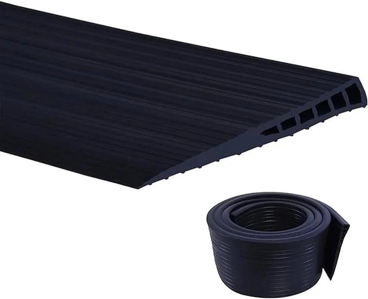 1,2 cm rubberen drempeloprijplaat voor deurdrempels – zelfklevend, antislip en robuust – oprijplaat voor rolstoelen, kinderwagens en scootmobielen voor drempelvrije toegang