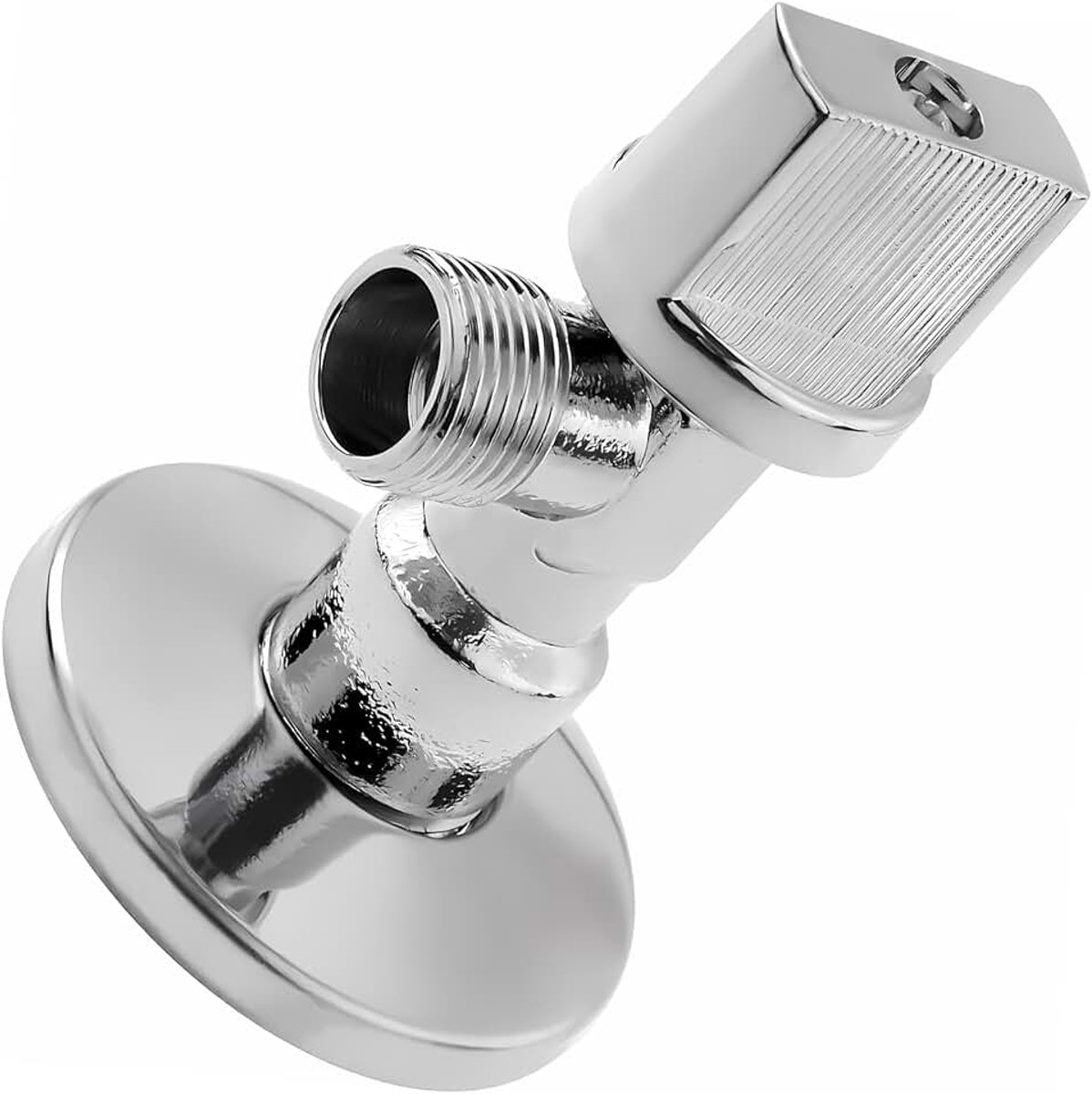 Mannelijk, 1/2 inch x 3/8 inch, verchroomd messing, met vergrendelingswijzerplaat, 10 jaar garantie MONTERAL