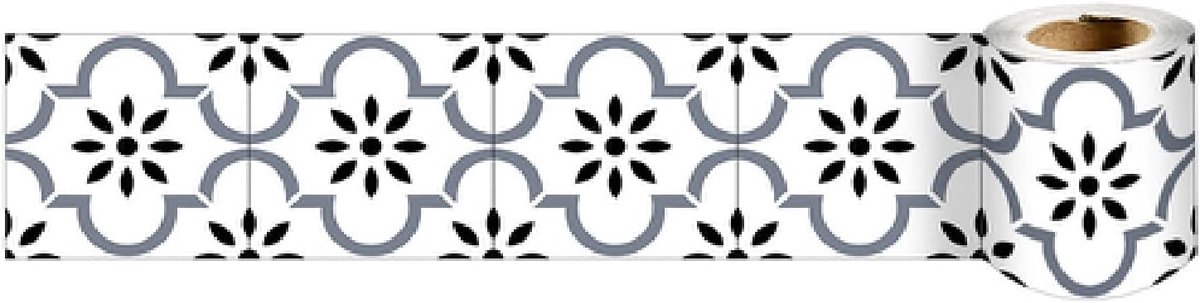 And Stick Wallpaper Spiegel Borders voor Badkamer Klaslokaal Bulletin Board Borders Boho Papier voor Klaslokaal Trim Sets Grijs Ovaal 10 cm X 240 cm