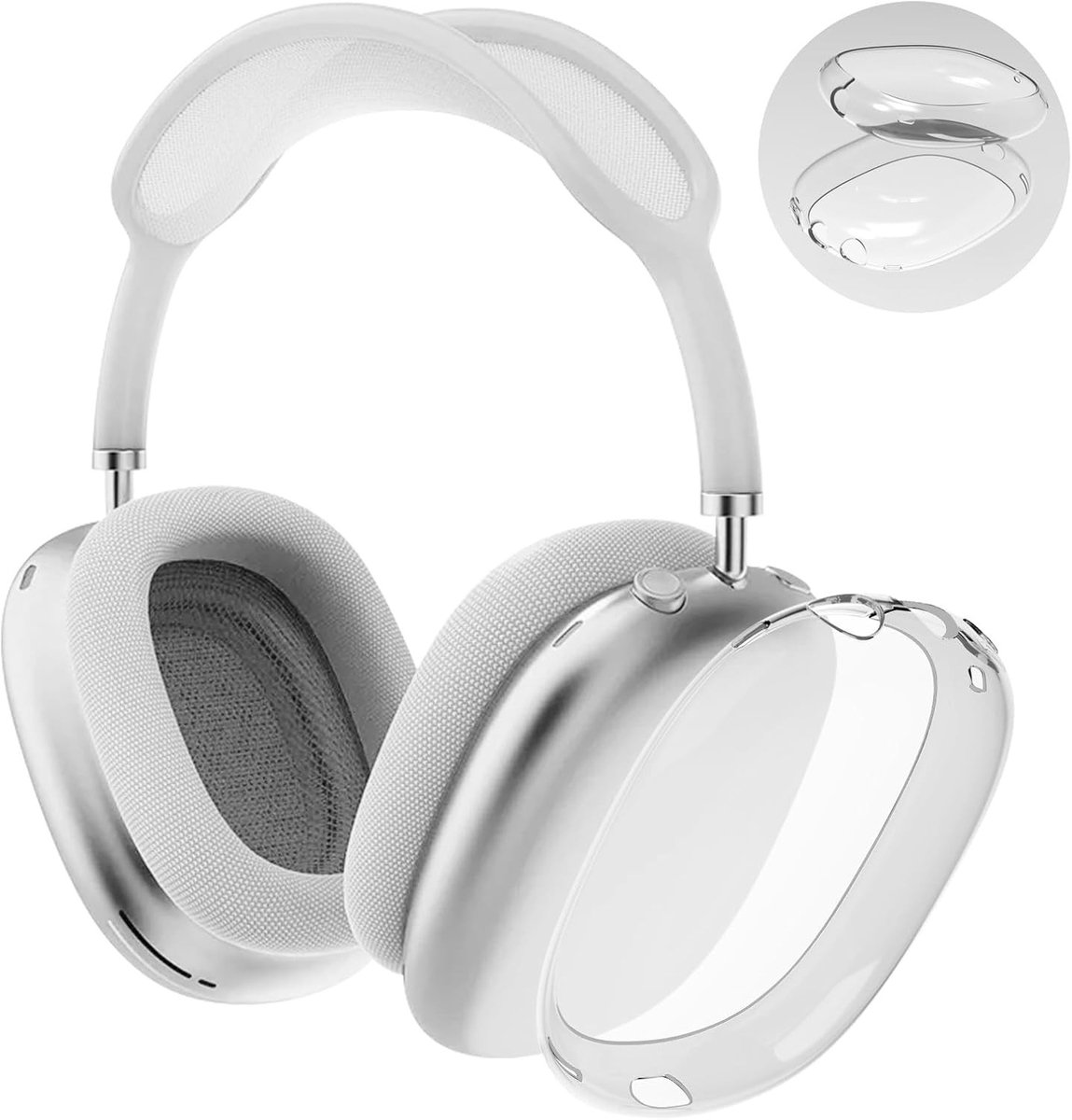 Beschermende TPU Hoes voor AirPods Max - Set van 2 Transparante Cases voor Optimale Bescherming en Stijl