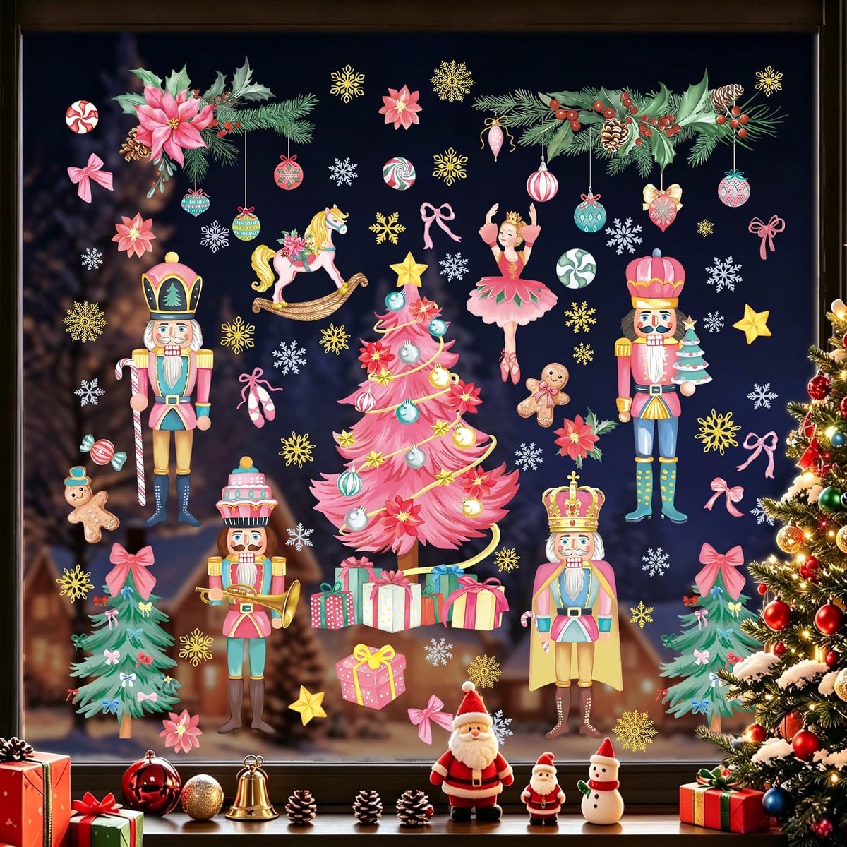 Raamstickers Klampt Xmas Decoraties Decals Geschenken
