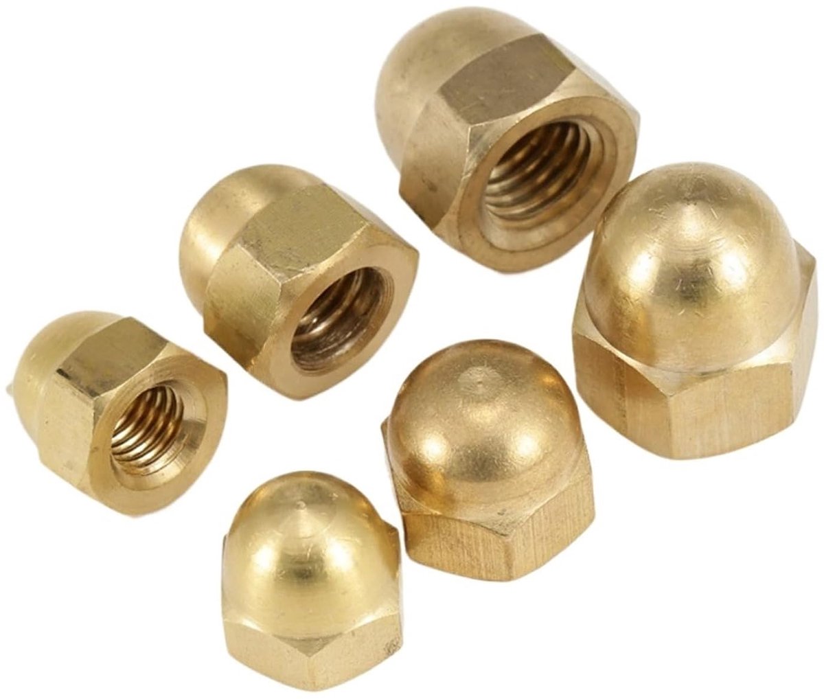 Koepelmoeren, Messing zeskantige dopmoer M3-M14(M8)