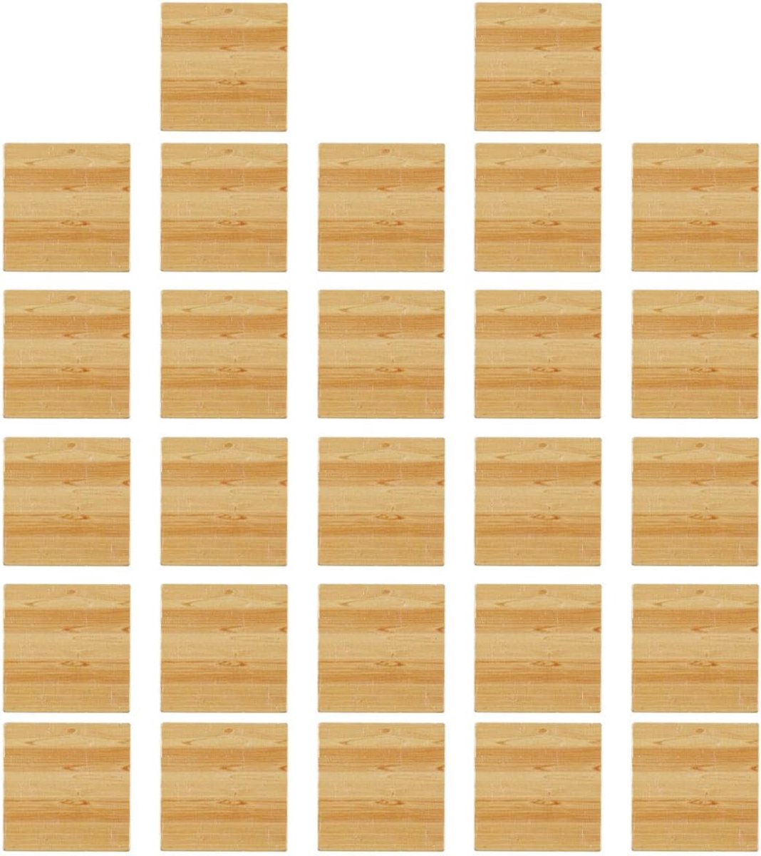 27 stuks miniatuur vloertegels voor poppenhuisdecoratie, vloerbedekking voor kleine huizen voor poppenhuisaccessoires, knutselprojecten en decoratie voor kleine huizen, rechte lijn