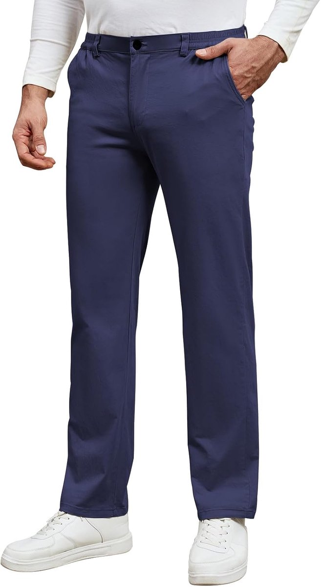 Chinobroek voor heren, casual kostuumbroek, katoenen broek, moderne stoffen broek, stretch, werkbroek, vrijetijdsbroek met zakken