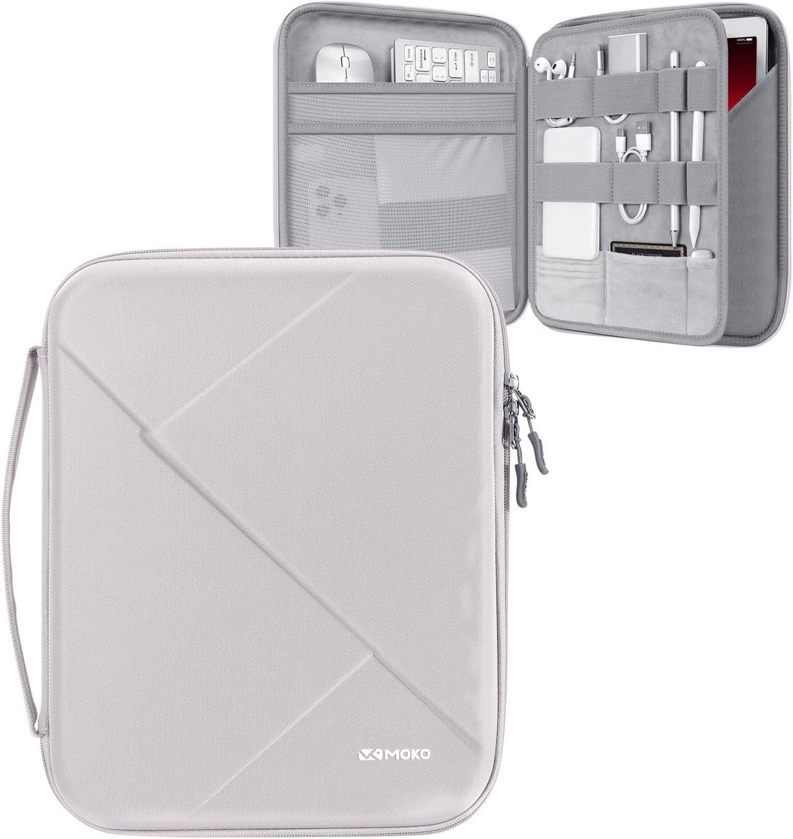 Duurzame 13 Inch EVA Hard Shell Tablet Tas met Versterkte Handgreep en Schokbestendigheid