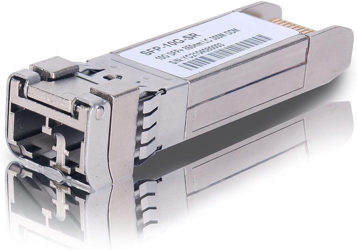 10G SFP+ Transceiver, 10G-Base-SR 850nm MMF, Tot 550 meter, Voor Cisco GLC-SX-MMD/GLC-SX-MM/SFP-GE-S, Meraki MA-SFP-1GB-SX, Fortinet, Ubiquiti UF-MM-1G, Microtik S-85DLC05D en meer