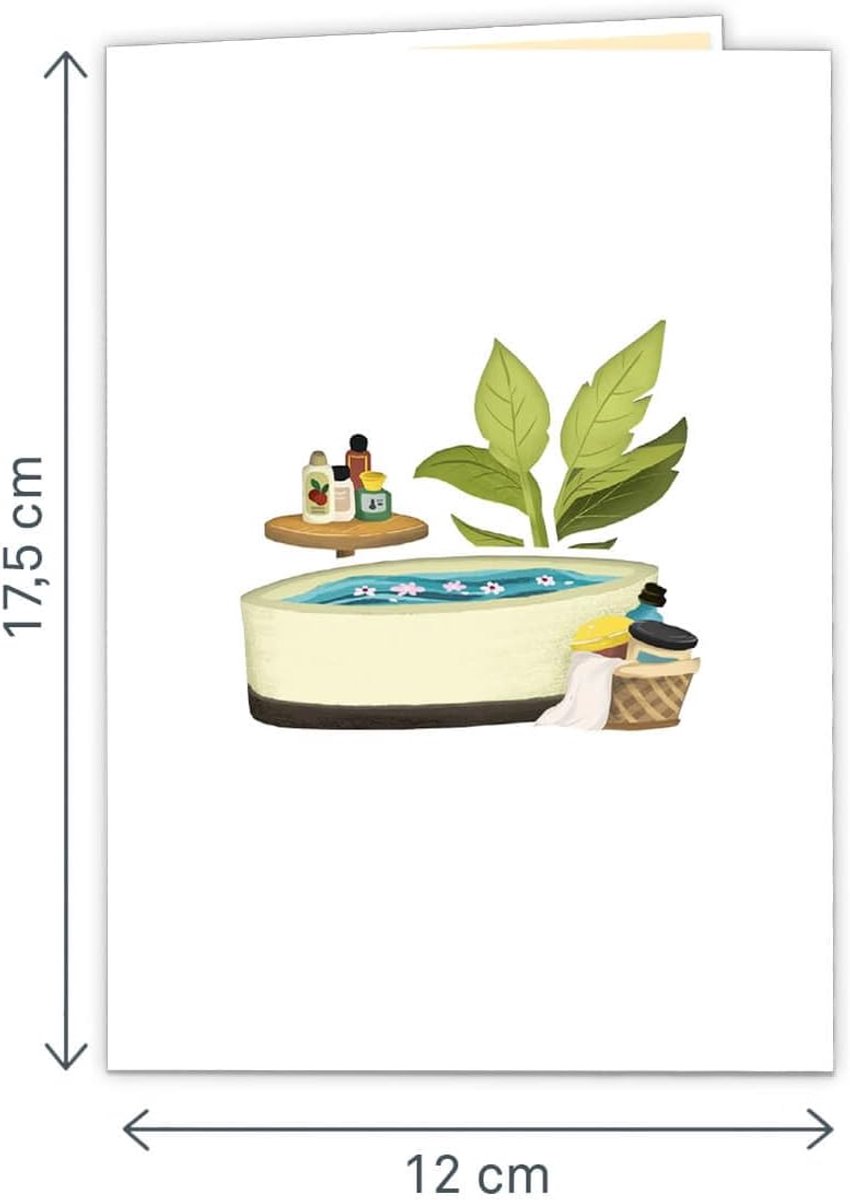 Papercrush Pop-upkaart Wellness met sauna, 3D waardebonkaart verjaardag