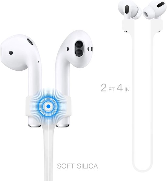Compatibel voor Magnetische Anti-Lost Strap AirPods 1 2 Pro Accessoire - Kleurrijke Zachte Sport String Tether Lanyard, Siliconen Draad Kabel Connector, Silicagel Neck Touw Koord — afbeelding 2