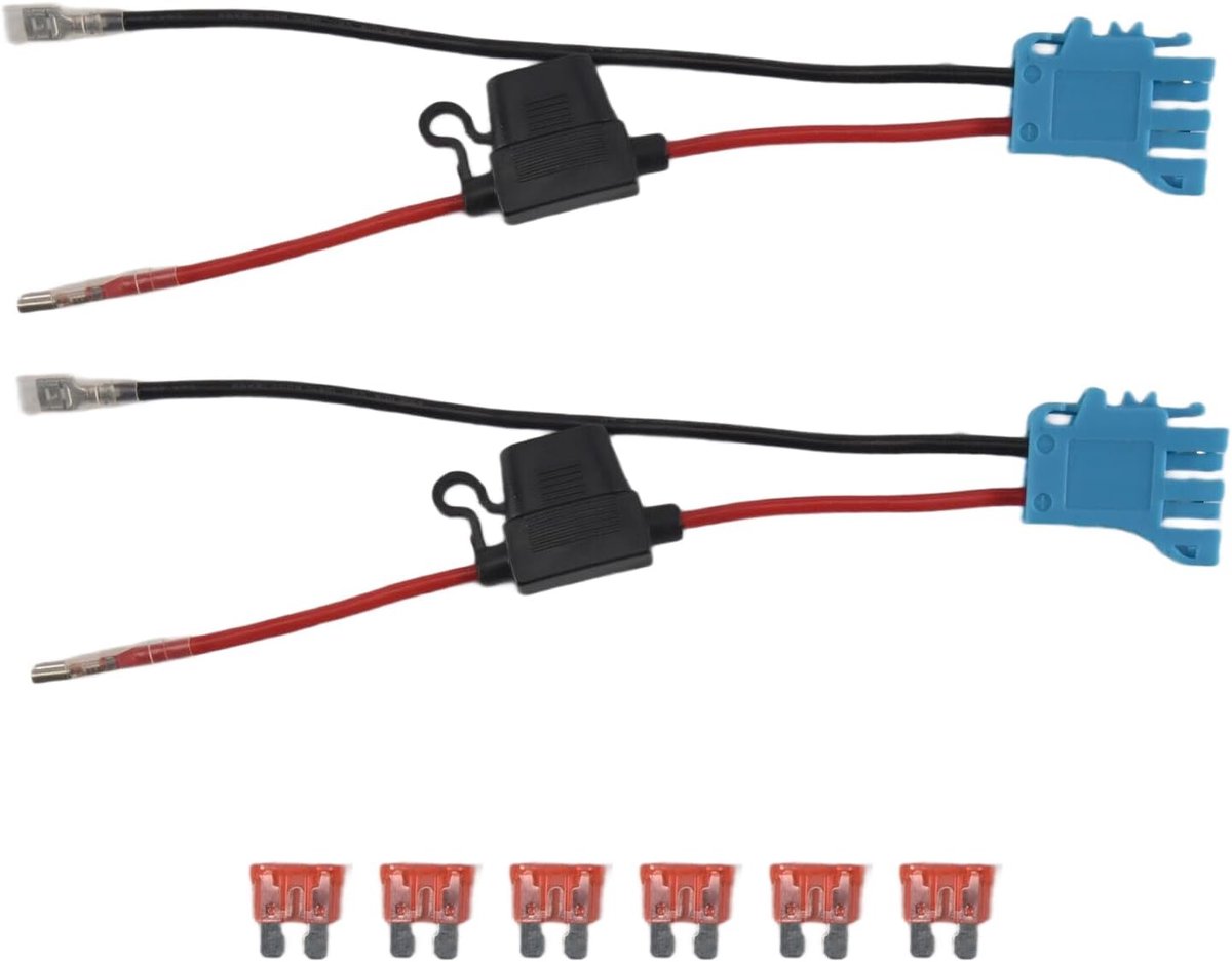 Set van 2 12 AWG kabelboomstekkers voor Peg-Perego 12 Volt SLA batterij zitauto met zekering