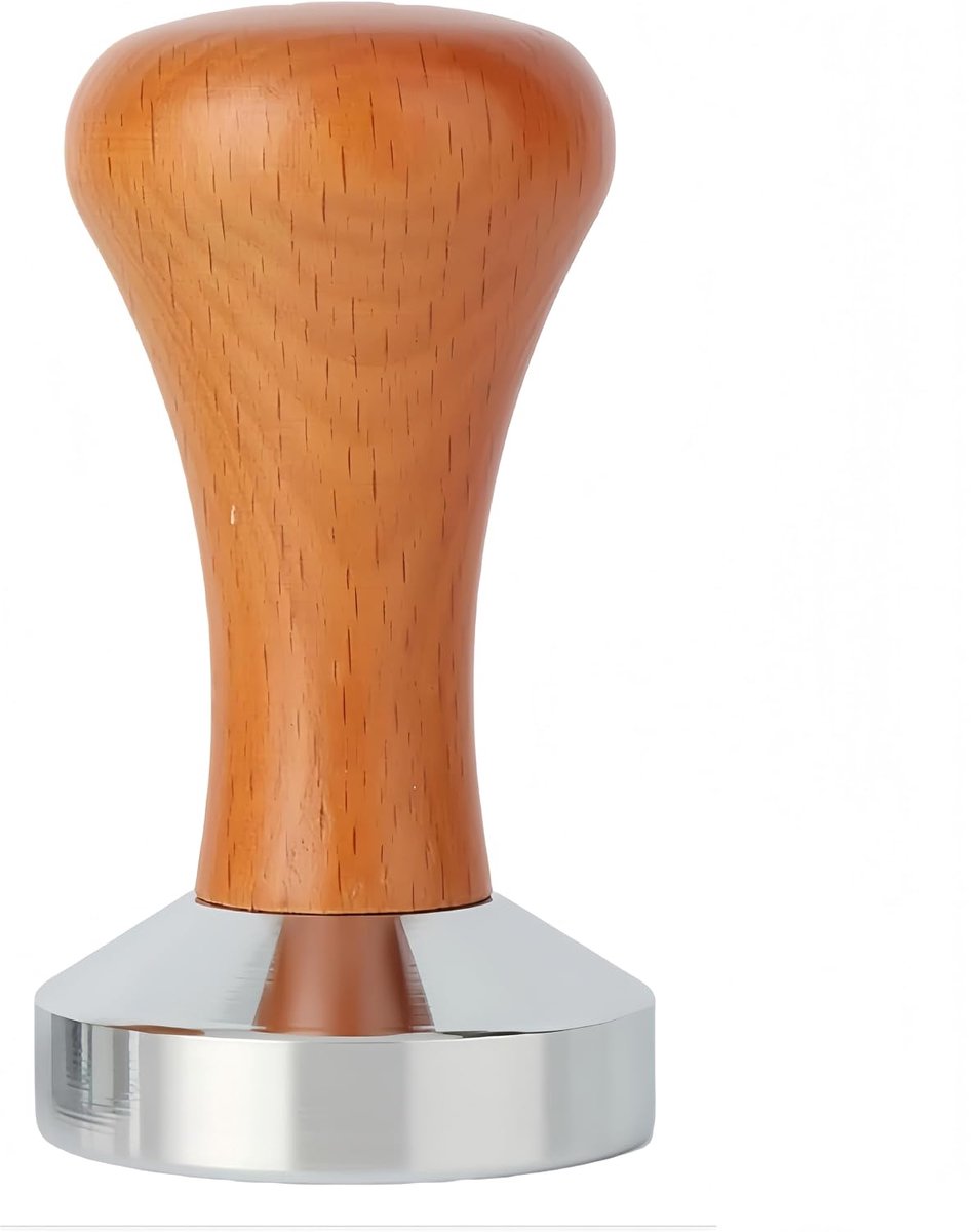 Tamper, 51mm Espresso Koffie Tamper, Espresso Koffie Poeder, Koffie Druk Tamper met RVS Base voor Koffie Gronden