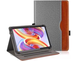 Hoes voor Jumper Tablet 10,51 inch, TPZ Tablet 10,36 inch, Sgin/Pritom/HiGrace/HotLight Tablet 10 inch, PU lederen beschermhoes voor 10-11 inch tablet (grijs)