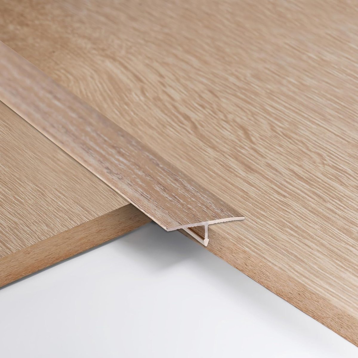 Aluminium T-vormige plinten Platte Bodemtransitielijst Overgangsprofiel Deurdrempels Vloerscheidingsstrips Vloerbedekkingslijsten - 2 cm x 0,9 m x 3 st Khaki