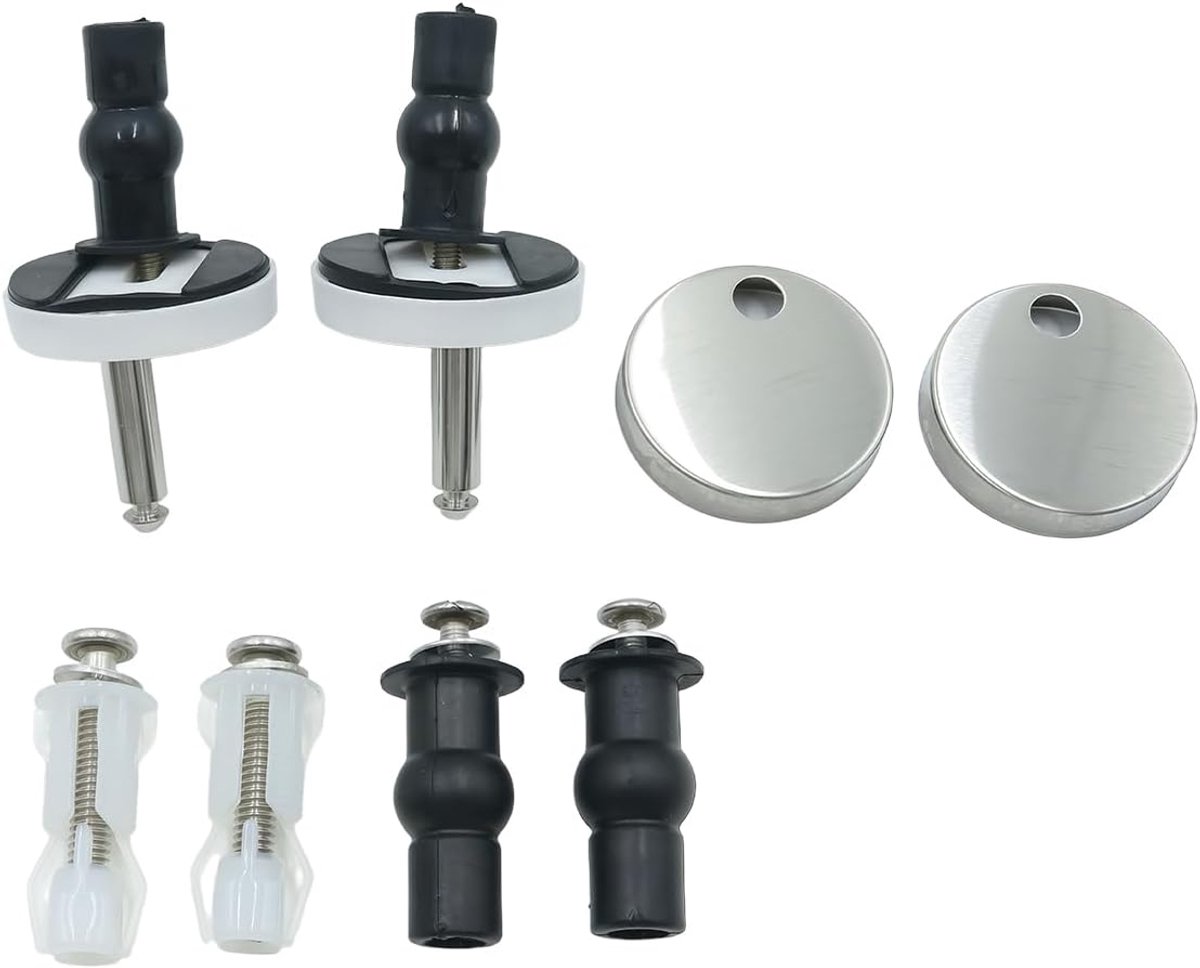 2 x universele toiletbril bevestigingsschroeven roestvrij staal schroeven rubber expansie moeren kit voor bidet zitting vervanging