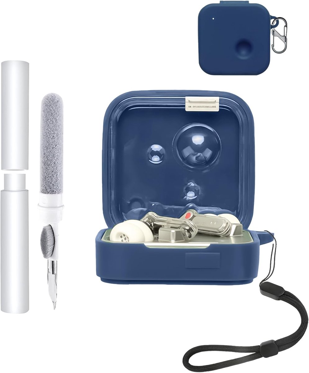 Hoes voor Nothing Ear (3) draadloze in-ear hoofdtelefoon, schokbestendig, toergy waterdicht, zacht en duurzaam, met koord, sleutelhanger en reinigingstool, blauw