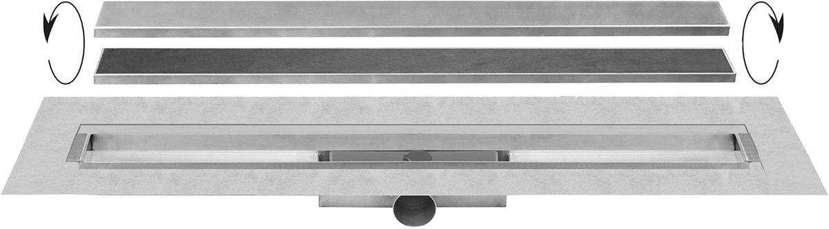 Drain Compact 30 TAF afvoergoot 90 cm, rooster als zero of tegel, rvs