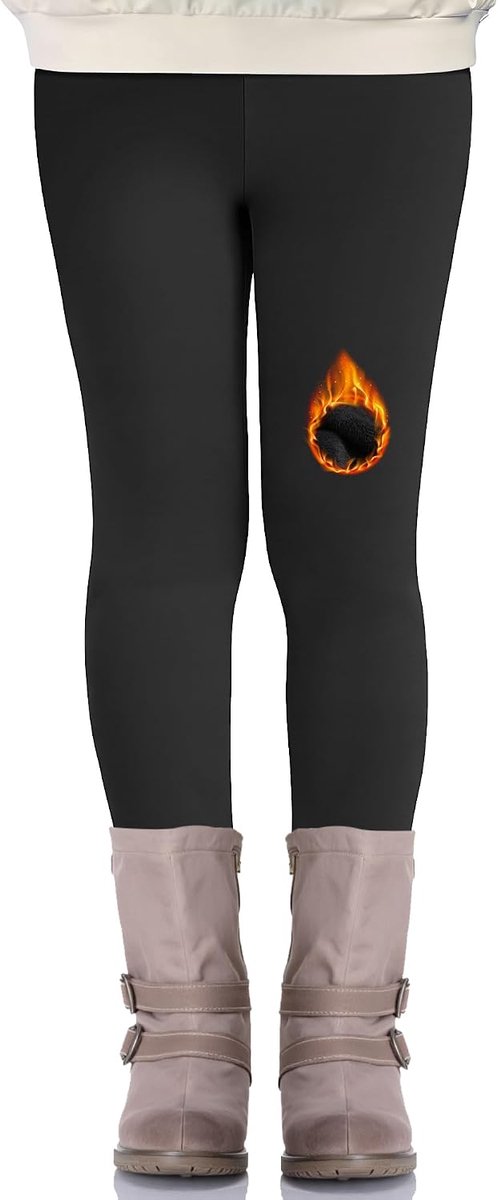 meisjeslegging – zachte elastische kinderlegging met volledige lengte voor kinderen van 4 tot 12 jaar warme winterbroek, geschikt voor naar school dansen spelen en dagelijks gebruik