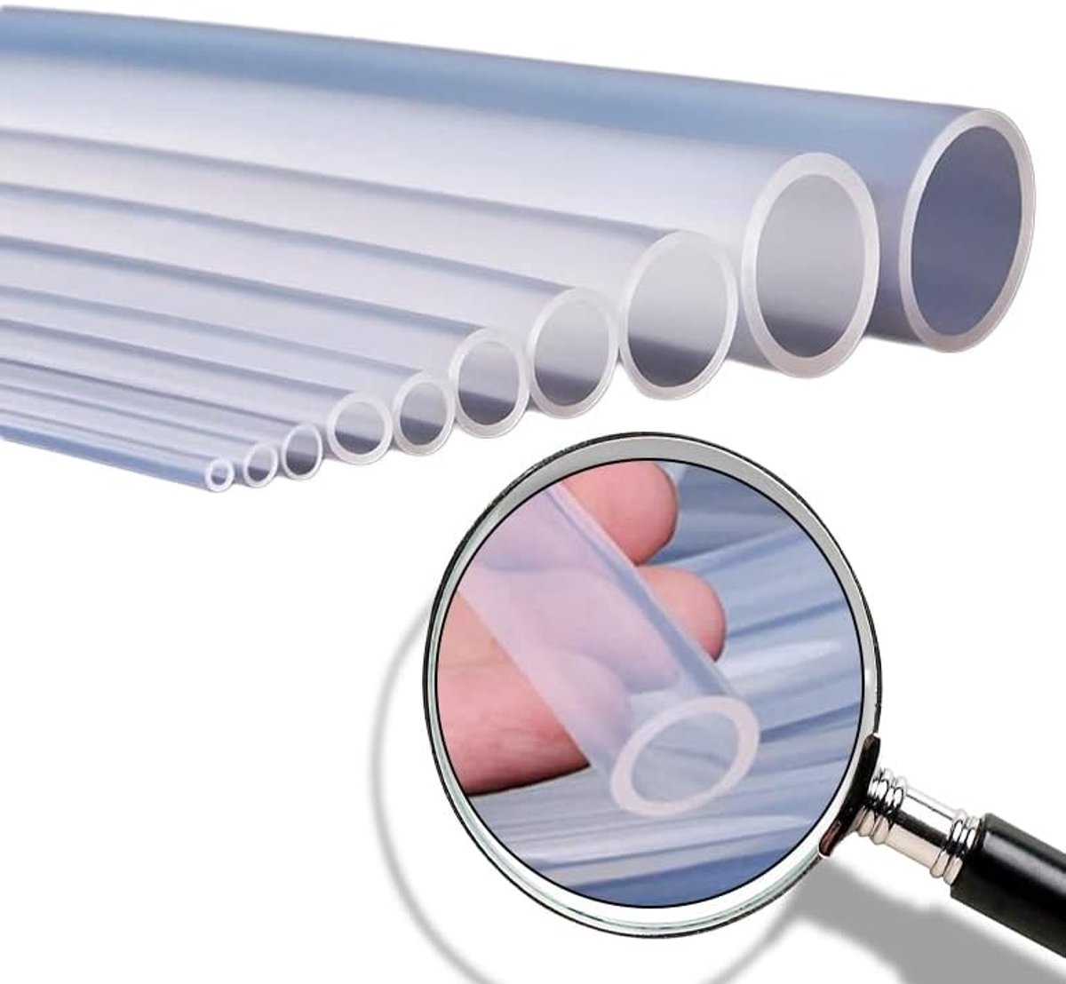 Kunststof buis voor vistank/voedselkwaliteit slang - Garandeert de zuiverheid van uw producten, professioneel gebruik - Silicone buis VARGORT Transparantie en duurzaamheid in één ¡ 12 mm