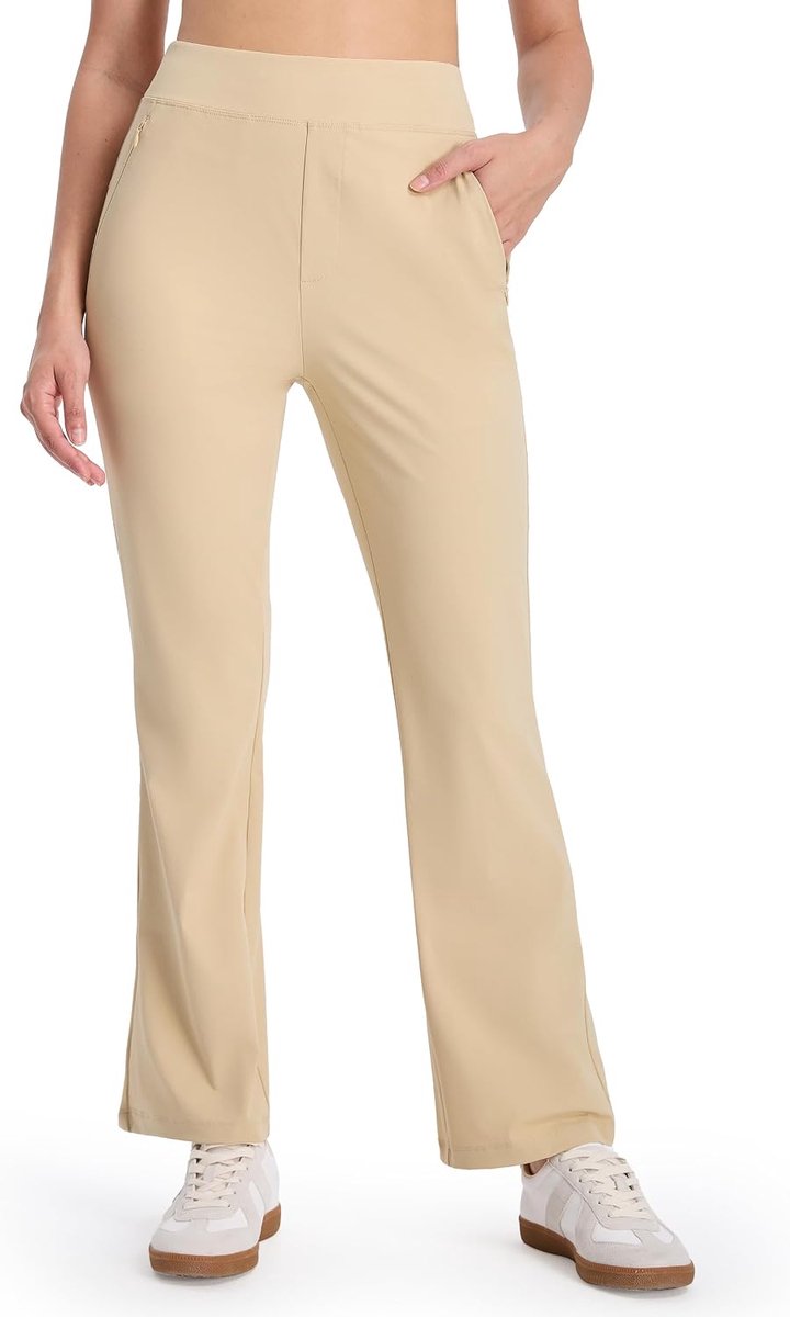 Golfbroek Licht Ademend Wijdpijp Stretch Sport Hardloop Yoga Pantalon met Zakken