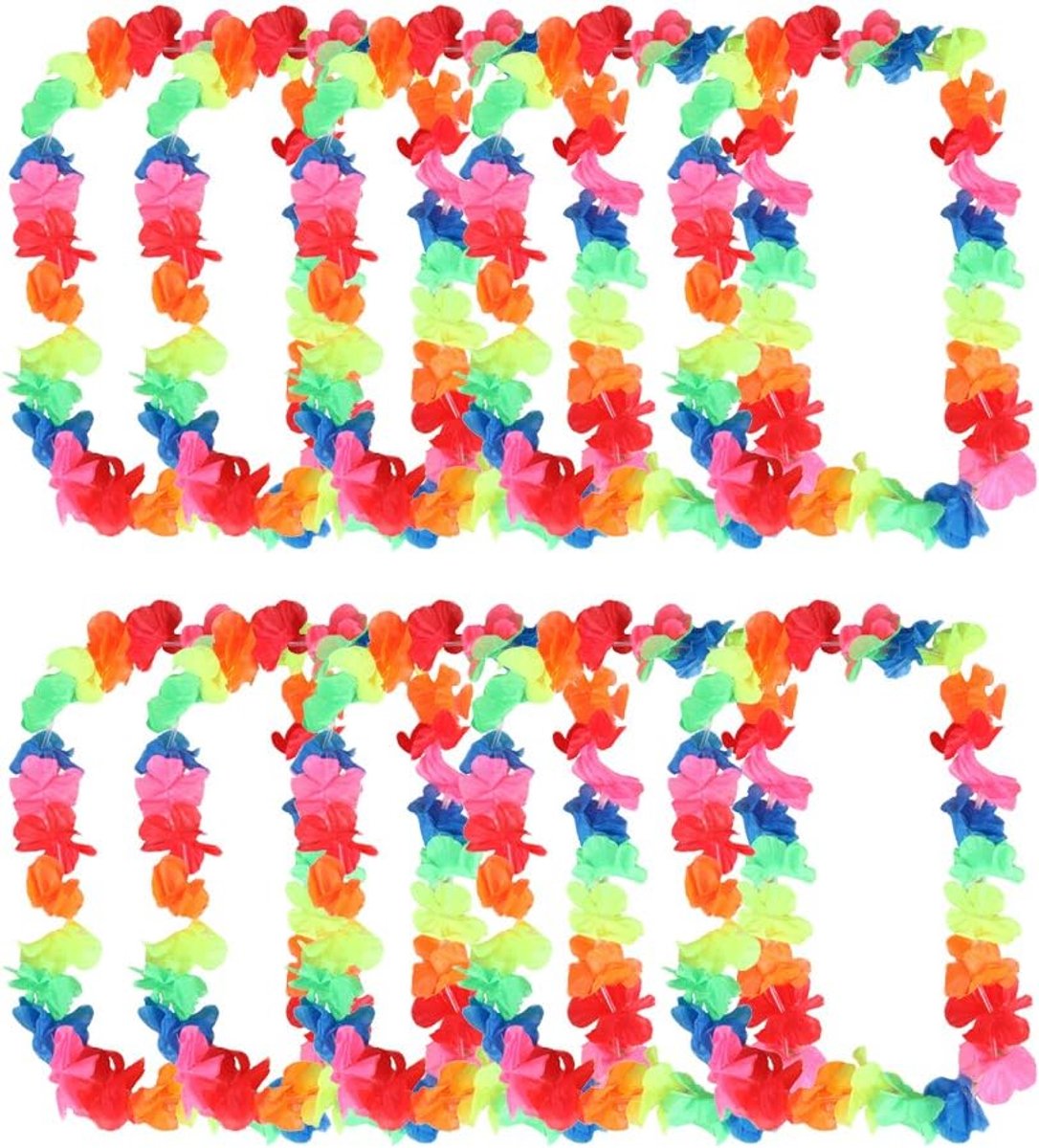 10 stuks bloemenkransen, uniseks, Hawaiiaanse slinger, halsketting, accessoires, mooie decoratie, perfect voor vakantiefoto's
