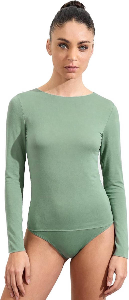 Pura Dames ondershirt lange mouwen met kasjmier kant elegant thermisch warm basislaag