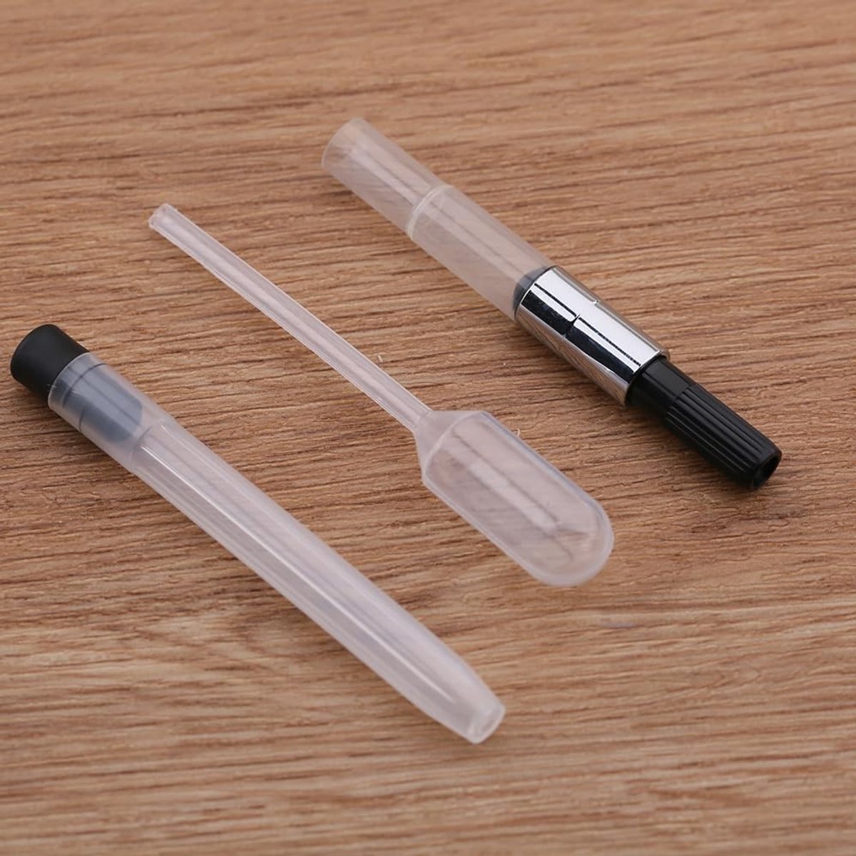 Retractable Vulpen met Extra Fijne Nib, Zwarte Hars Inktpen met Converter en Verpakking, Perfect voor Schrijven en Creatieve Projecten