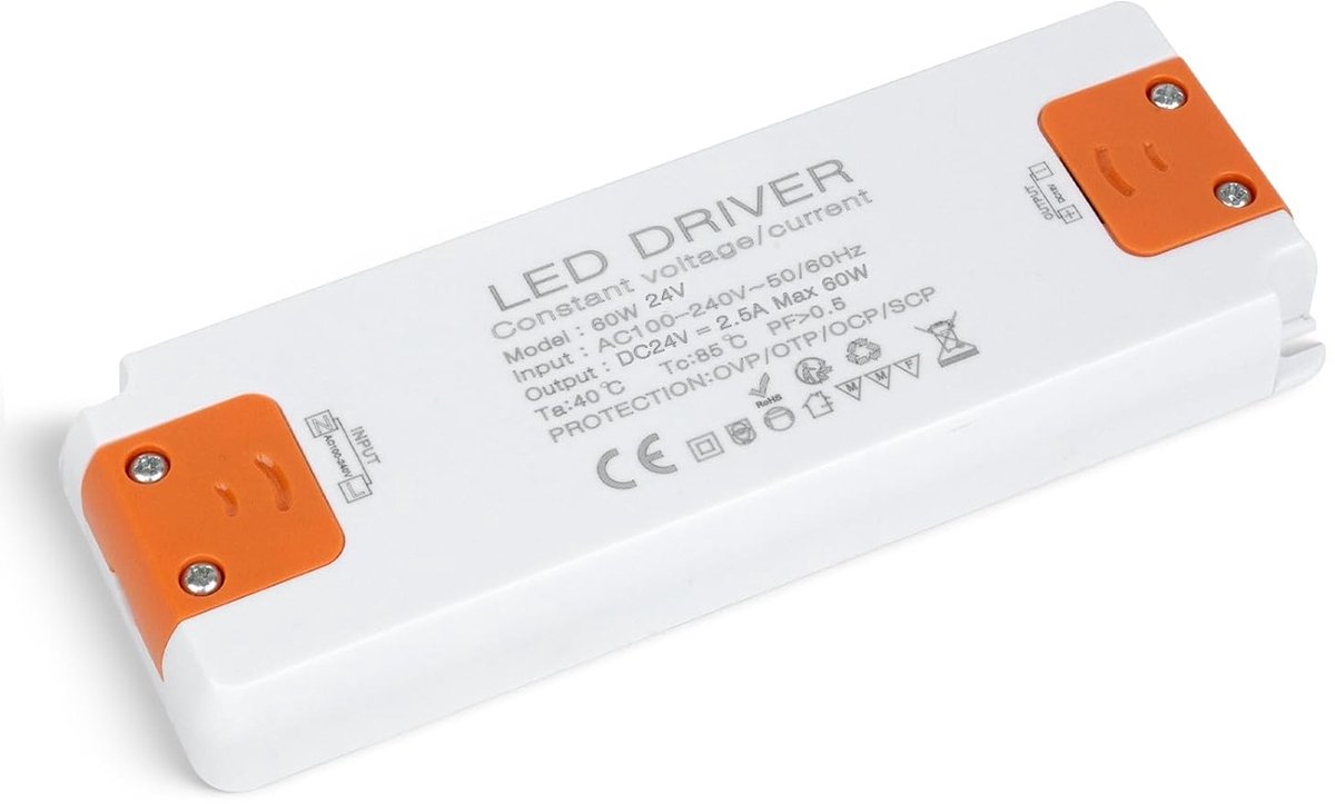 220V Naar 24V 60W AC 2,5A LED Voeding Ultra Dunne Transformator