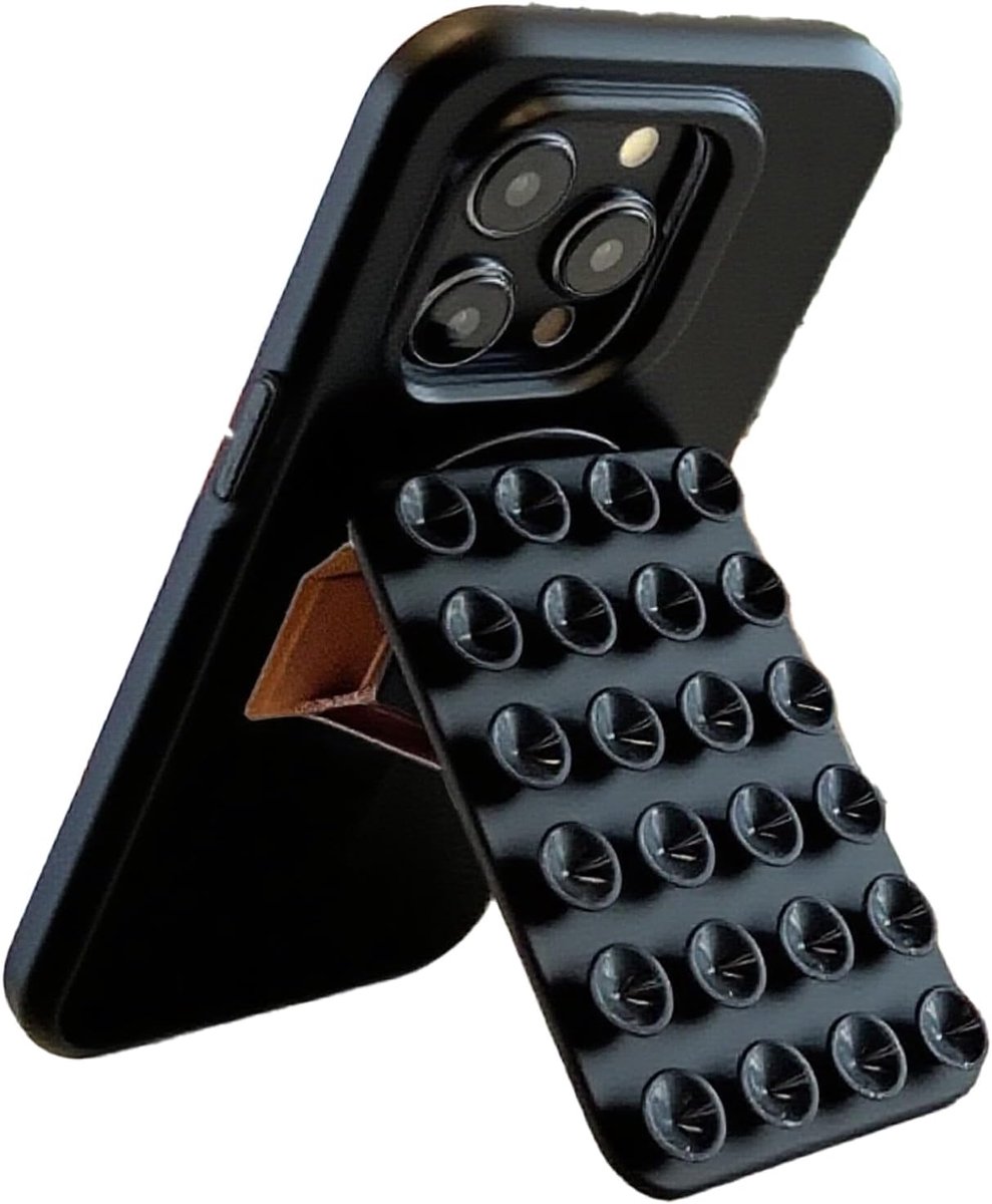 Telefoonstandaard met siliconen zuignap telefoonhouder, zelfklevende kleverige grip, telefoonringhouder, handsfree kleverige mobiele telefoon grip, mobiele fidget spiegelhouder voor selfies en video's