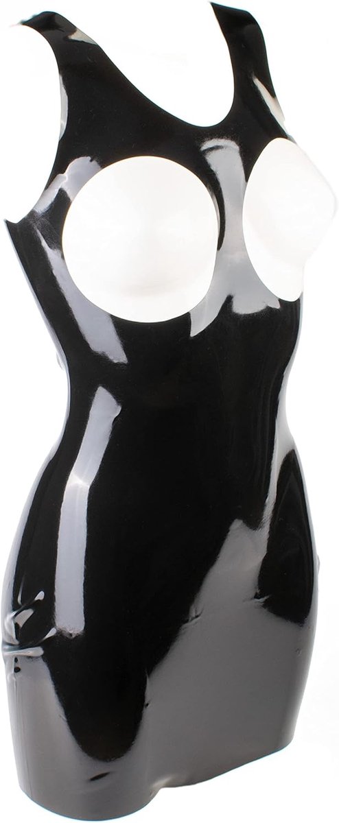 Latex Mini Jurk - Latex Jurk Kort - Arm Vrij met Bandjes Behaaglijk - Sexy Vrouwen Jurken voor Dames