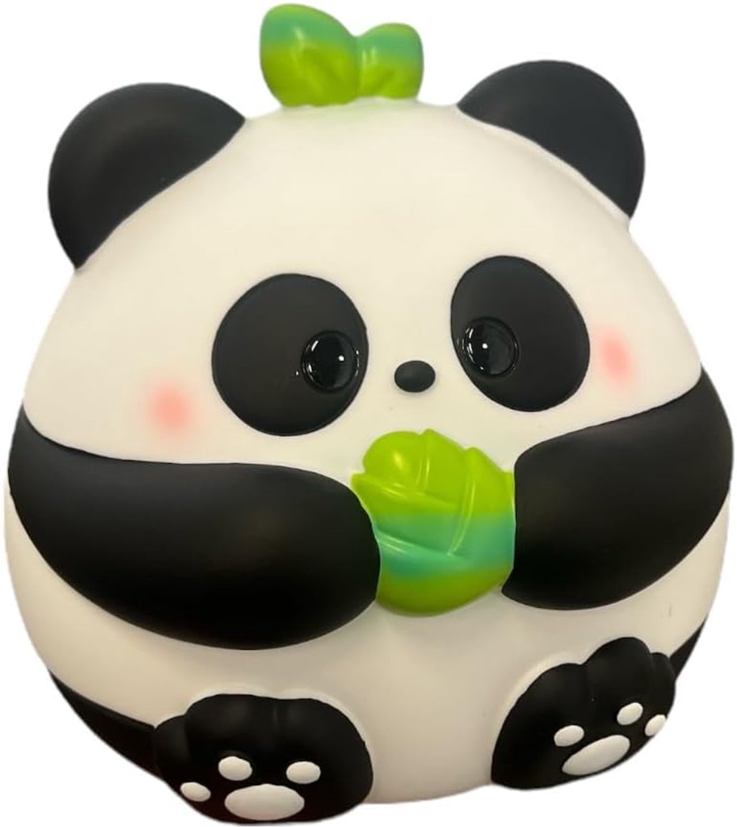 Decoratieve Spaarpot van hard plastic, diermotieven: vos, koe, panda, haas, schaap, varken (ronde panda)