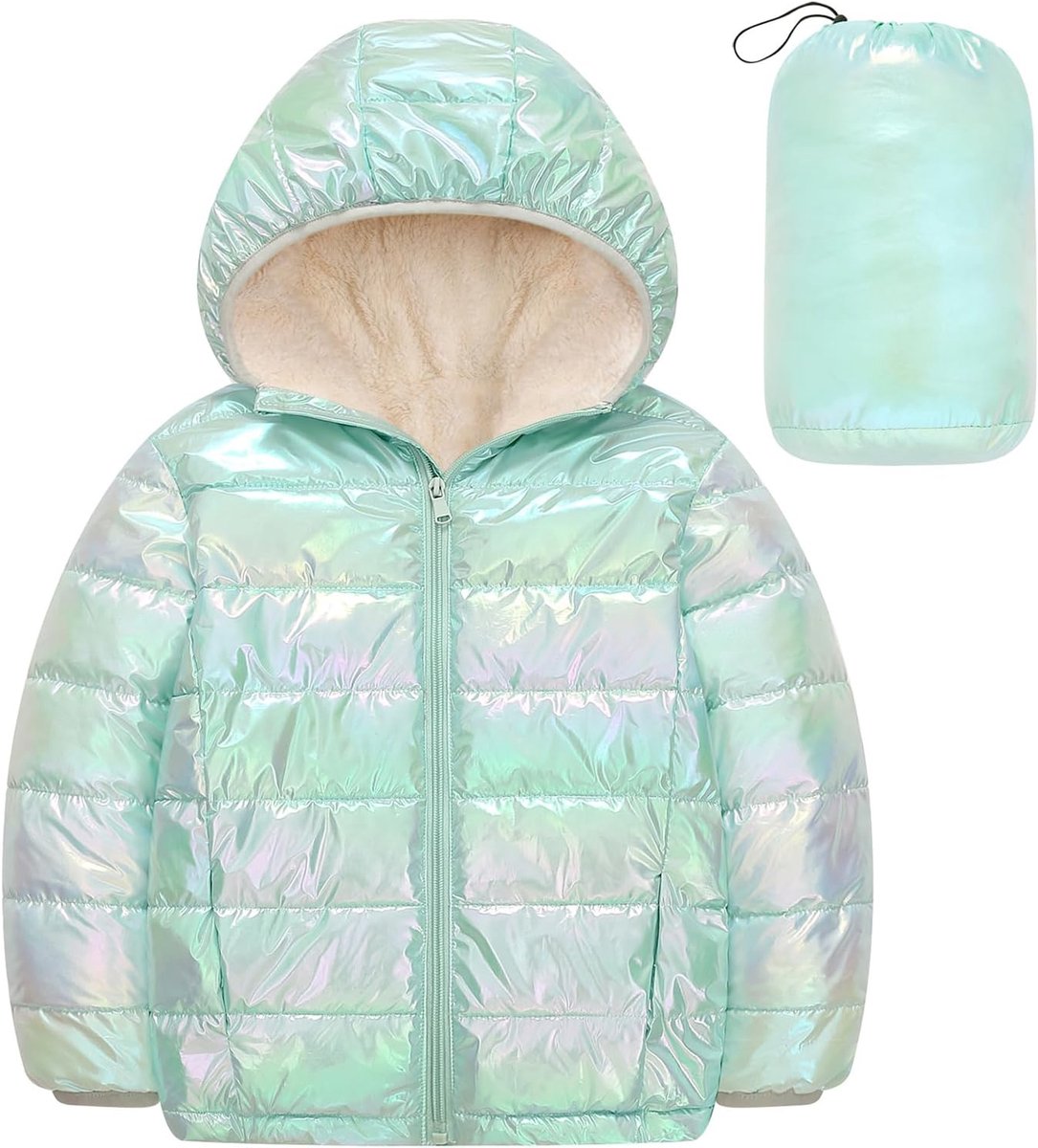 Meisjes Jassen Meisjes Winterjas Gewatteerde Jas Hooded Gewatteerde Jas Kinderen Warm Glanzend Sneeuwpak Winddicht Bovenkleding 4-12 Jaar