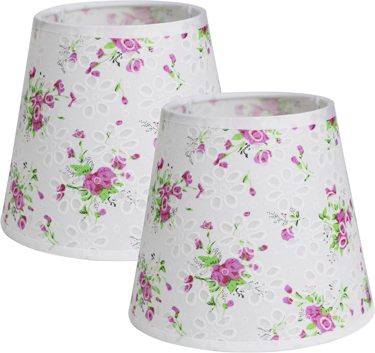 2 stuks 5,9/15 cm E14/E27 lampenkap voor bloemenlampen, kleine lampenkappen, kroonluchters en wandlampen, blauw