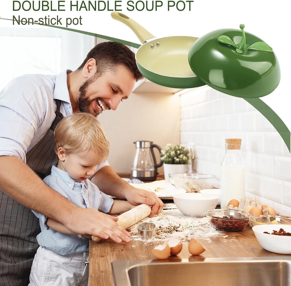 Kookpot Handig Multifunctioneel Antiaanbak Fruitvormig Ontwerp