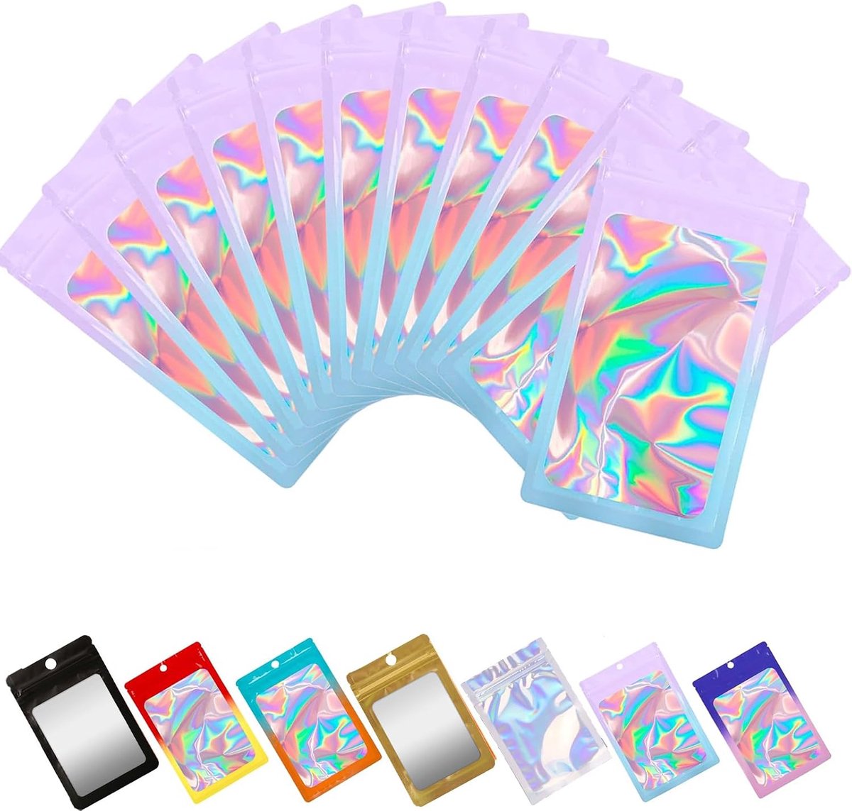 100 stuks Mylar-zakjes blauw 7,5 x 12