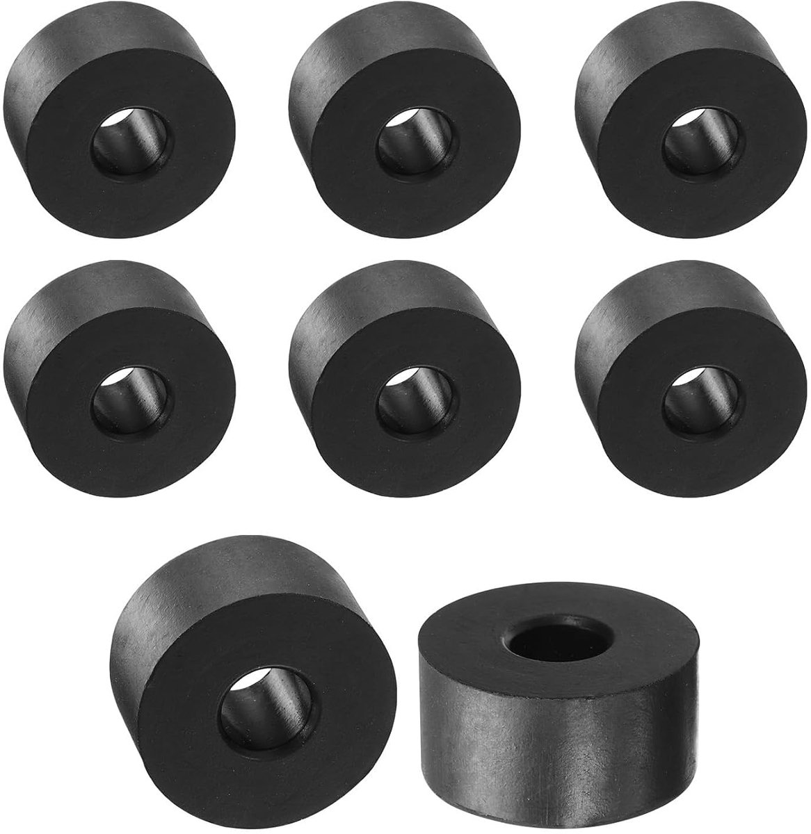 Dailygoods- Afstandhouders Rubber - 30 mm buitendiameter - 10 mm ID - 15 mm hoogte - Antivibratie pads - Geluiddempend - Antislip - Rubberen Pads